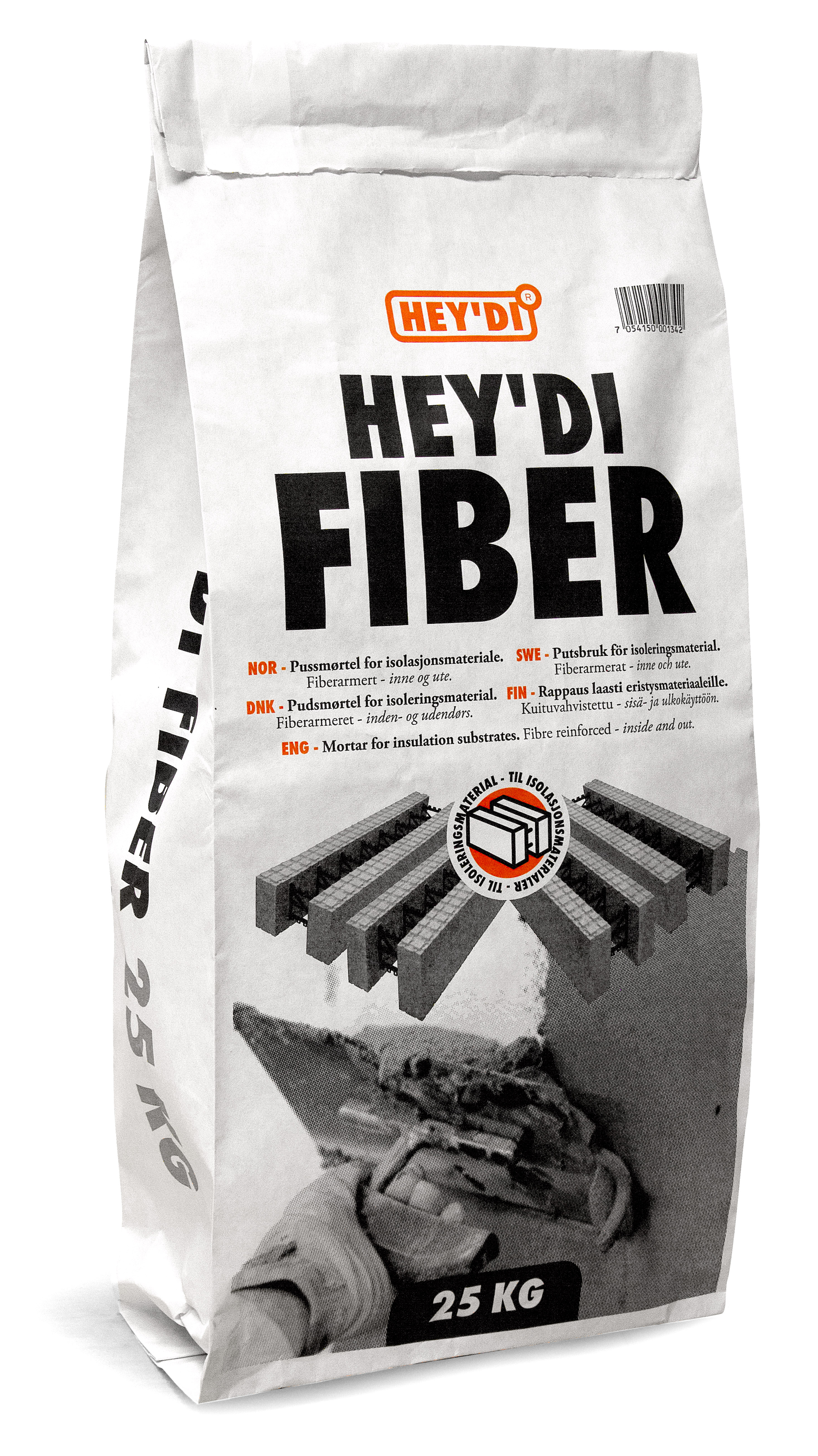 HEYDI FIBER 25KG MØRTEL