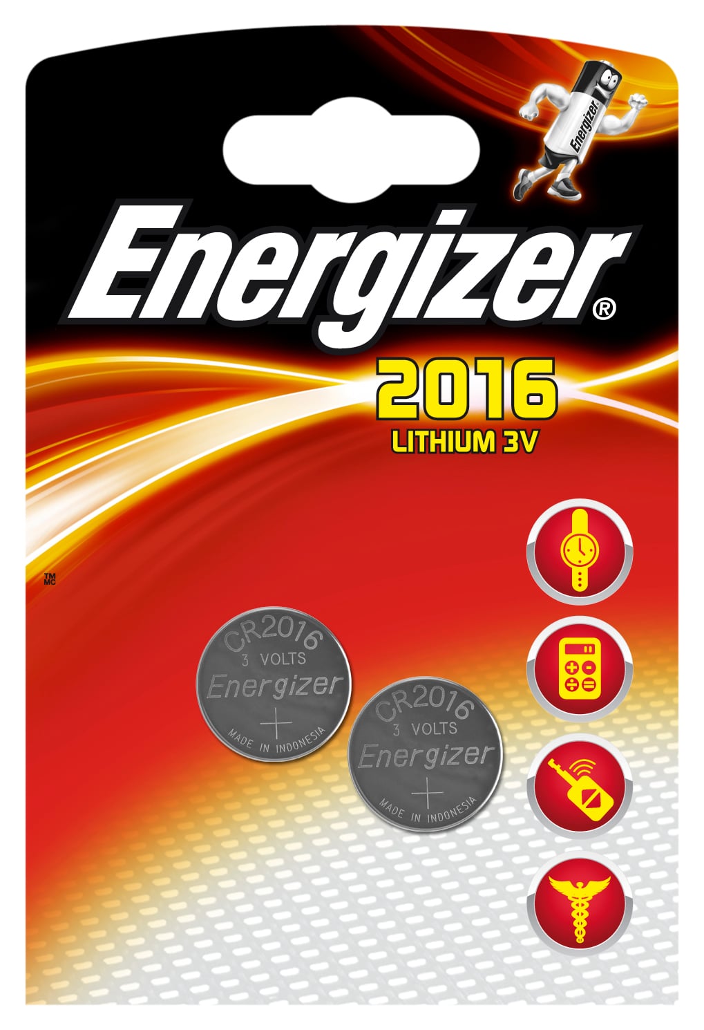 BATTERI LITHIUM CR2016 3V 2P
