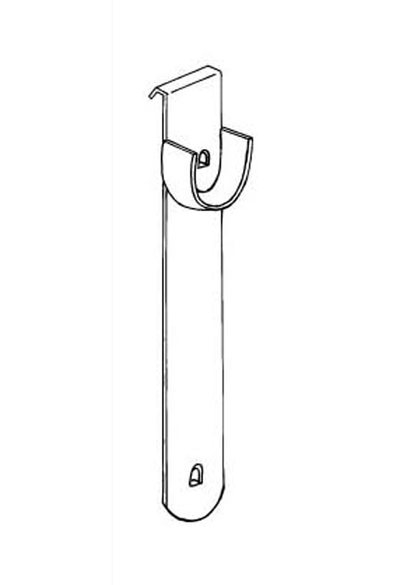GARDEROBESTANGHOLDER SØLV, NORSCAN
