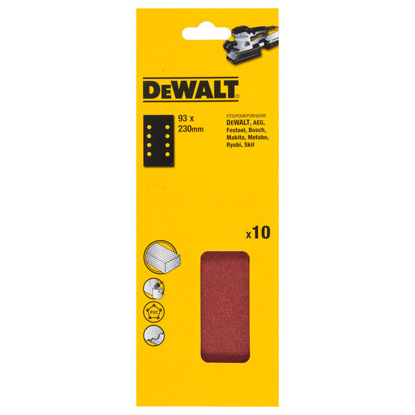 Dewalt Dewalt Slipepapir Med 8hull, Dt8590, 60k, 1/3 Ark, Pakke A 10