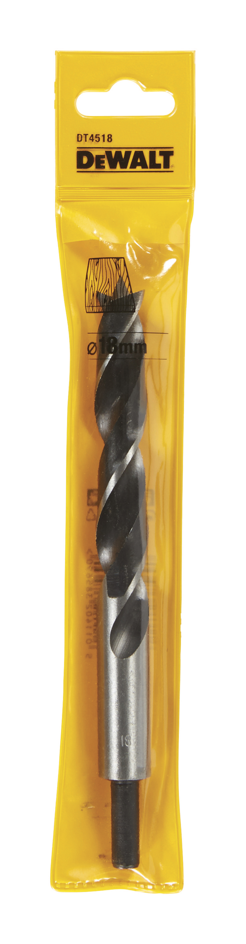 Dewalt Dewalt Trebor Dt4518 Med Spiss, 18,0mm, Harde Trefiberpl, Finer, Kartong, Naturlig Hardt Og Mykt Tre