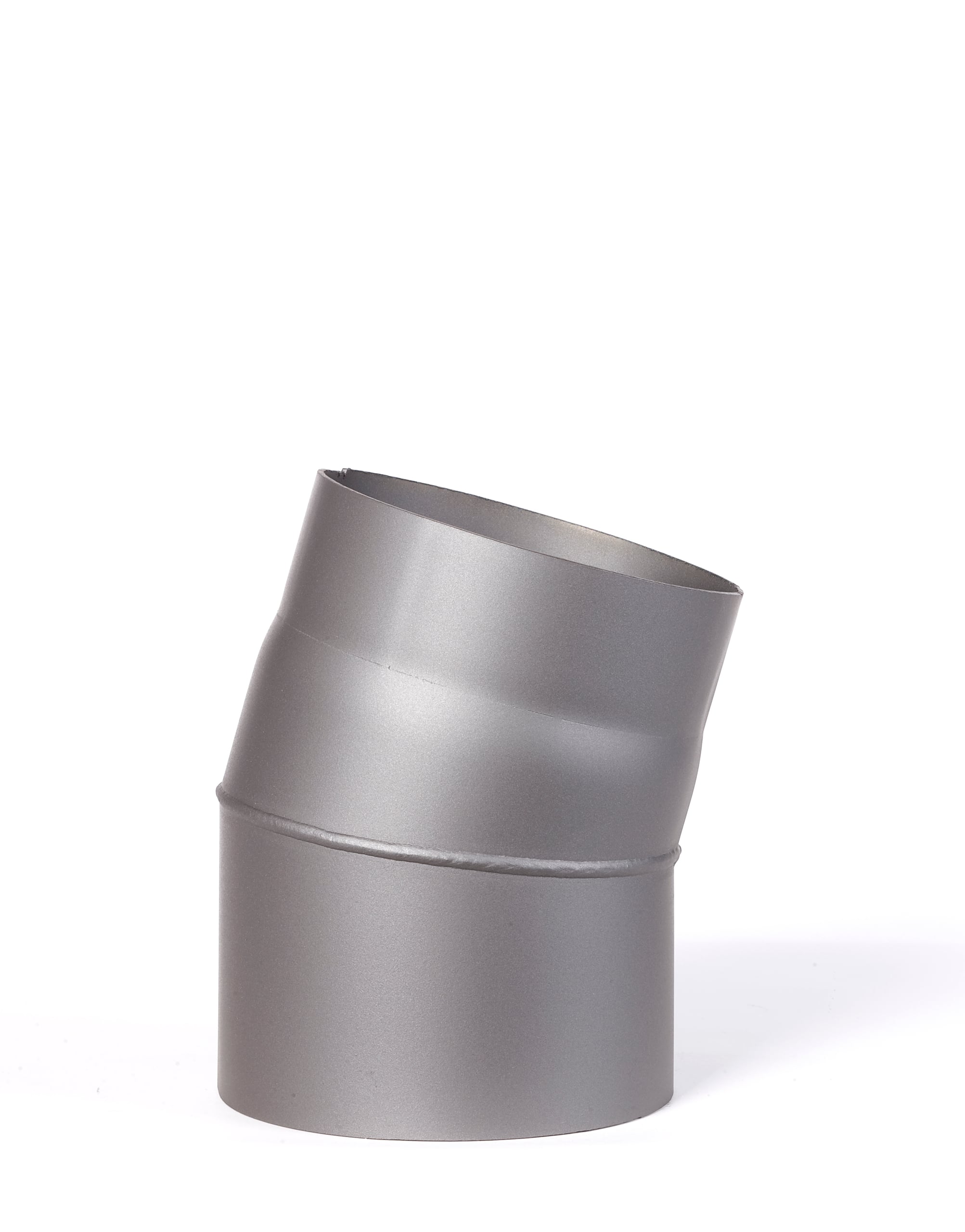 RØKRØR KNE Ø150X15° KORT GRÅ 2,0MM