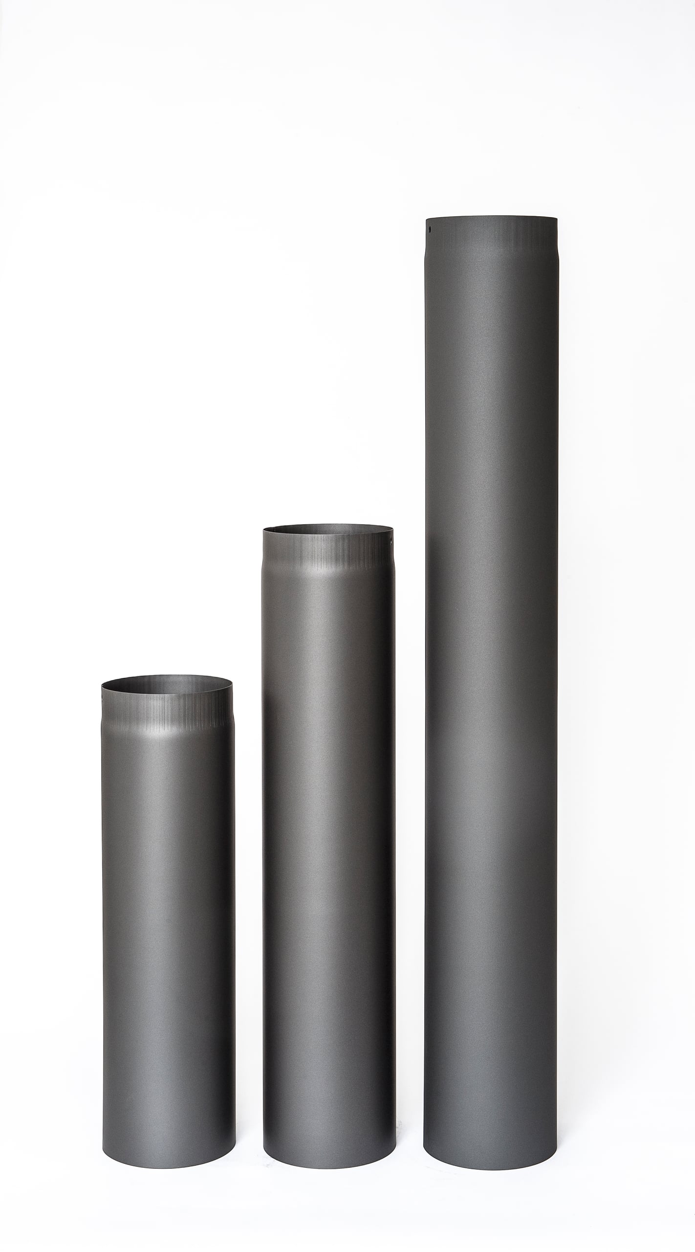RØKRØR Ø125X450 GRÅ LAKK 1,2MM