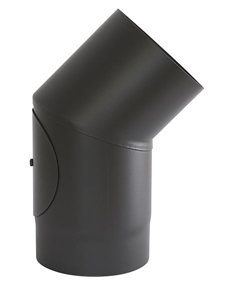 RØYKRØR Ø125 45 GR KNE MED LUKE MBE