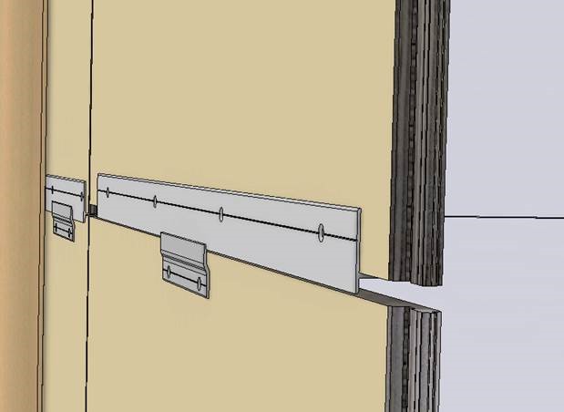 SKJØTEPROFIL BADEROMSPANEL ALUMINIUM SKJULT