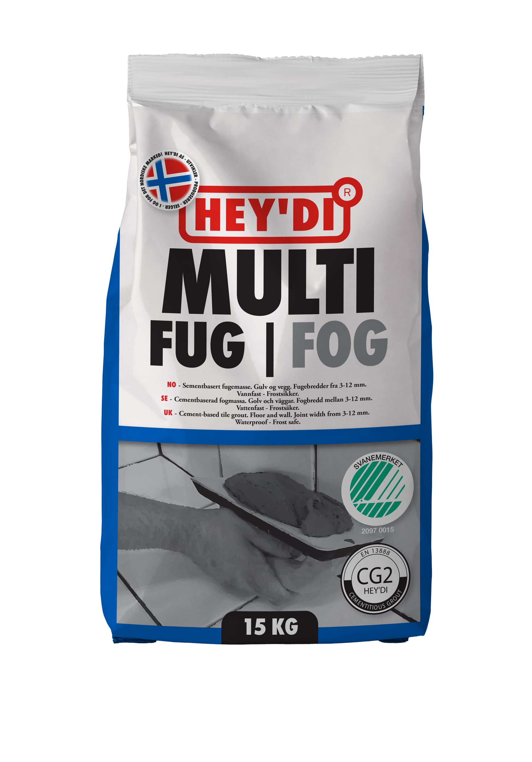 HEYDI MULTIFUG KOKS 15KG FUGEMASSE