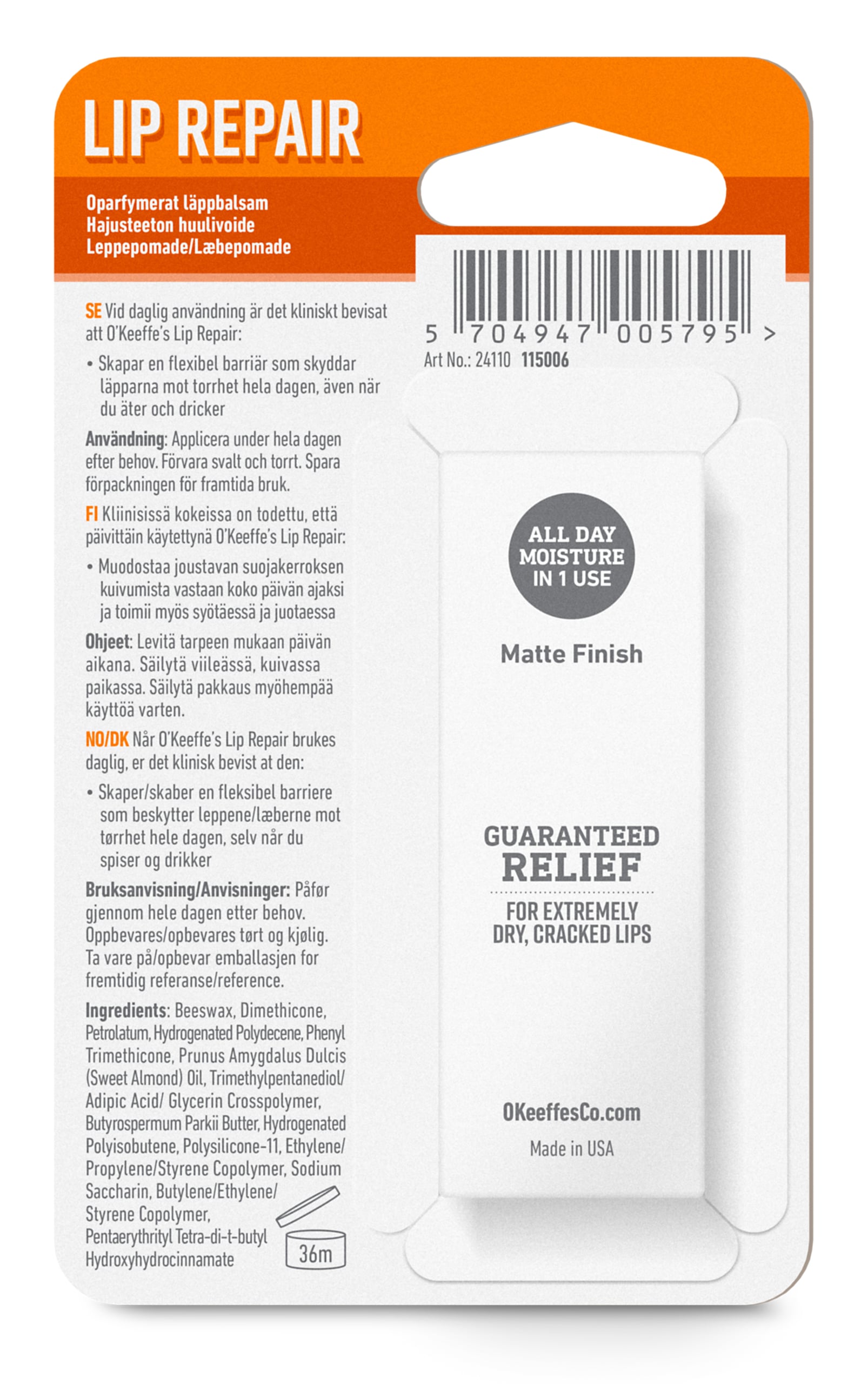 LEPPEKREM LIP REPAIR UNSCENTED