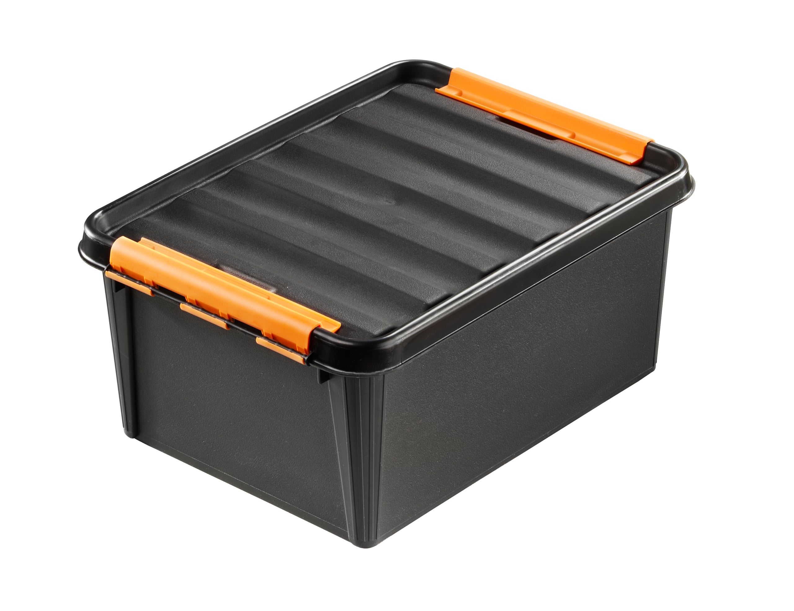Plastkasse SmartStore Pro 31 sort 32l robust m/låg 50x39x26cm - (6 stk.)