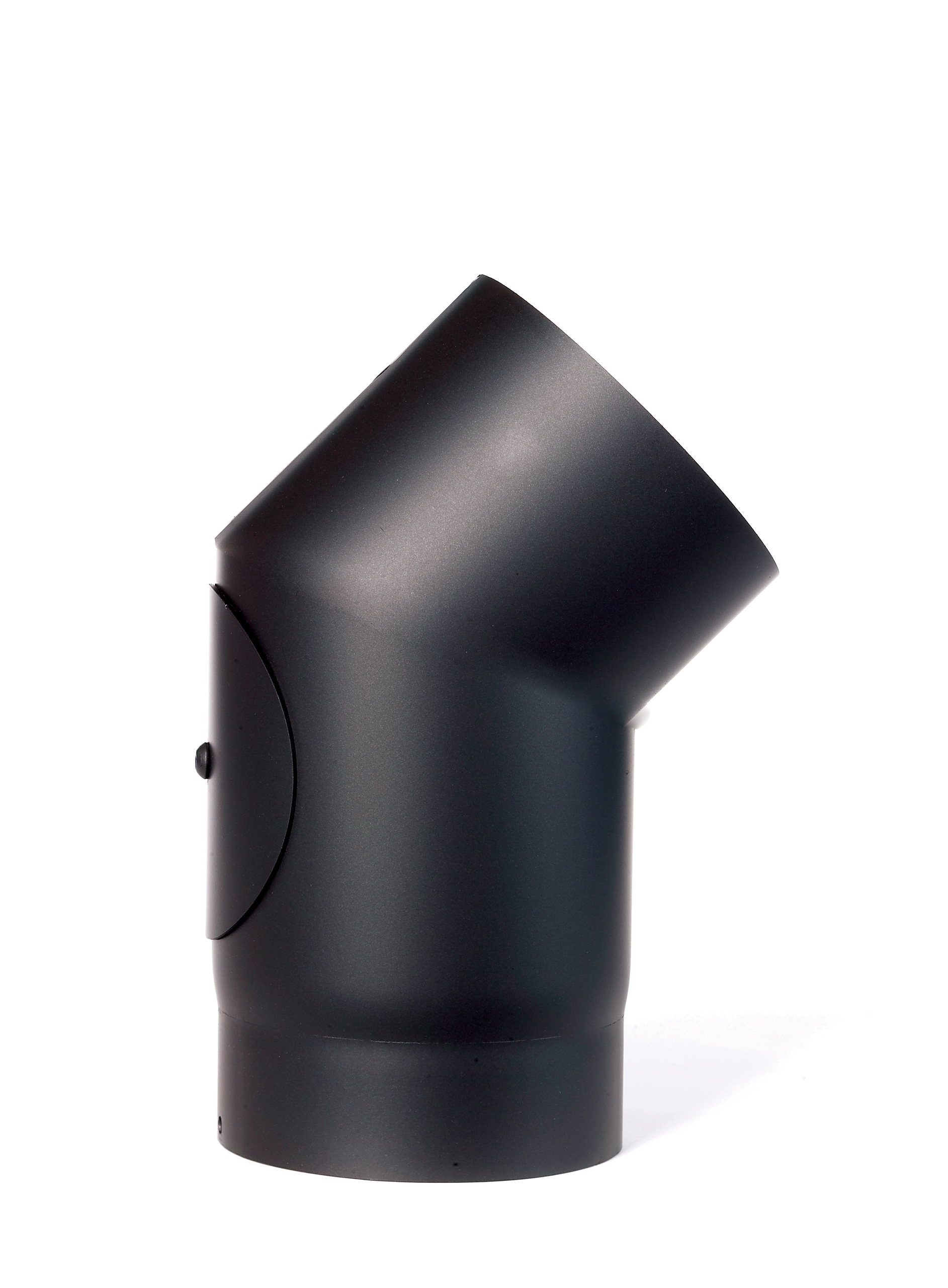 RØKRØR KNE Ø150X45° M/L SORT 2,0MM