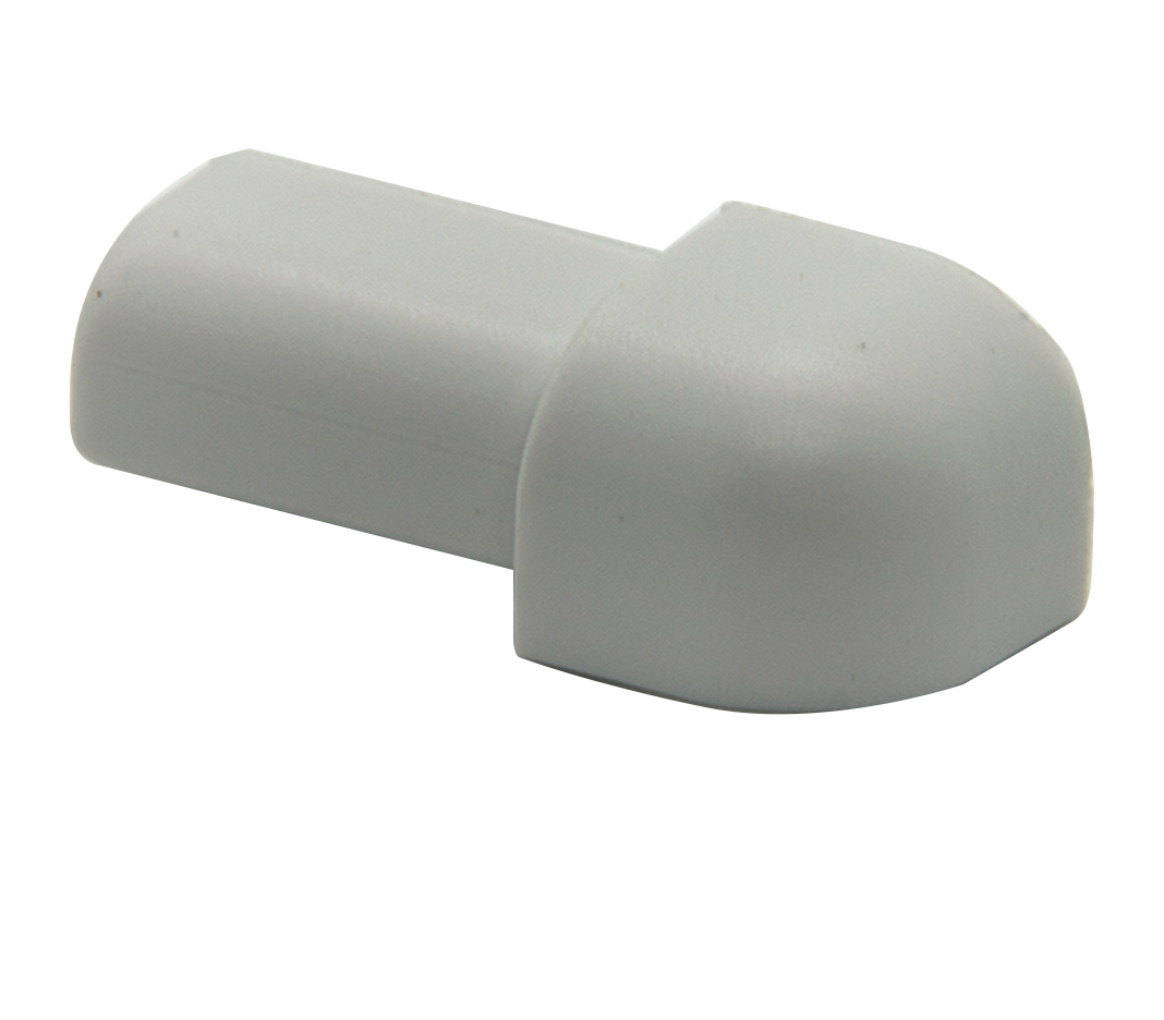 HJØRNE TREVEIS LYS GRÅ PVC 12,5MM