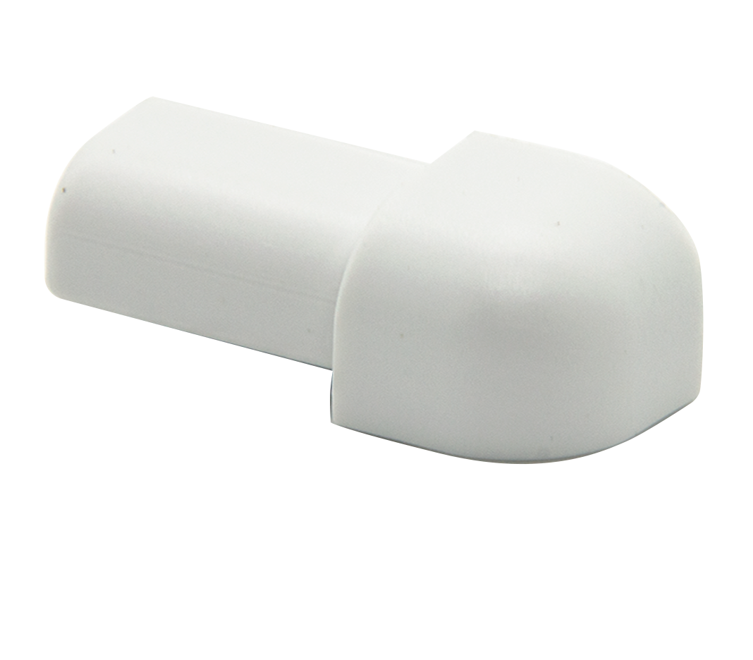 HJØRNE Q TREVEIS HVIT PVC 10MM
