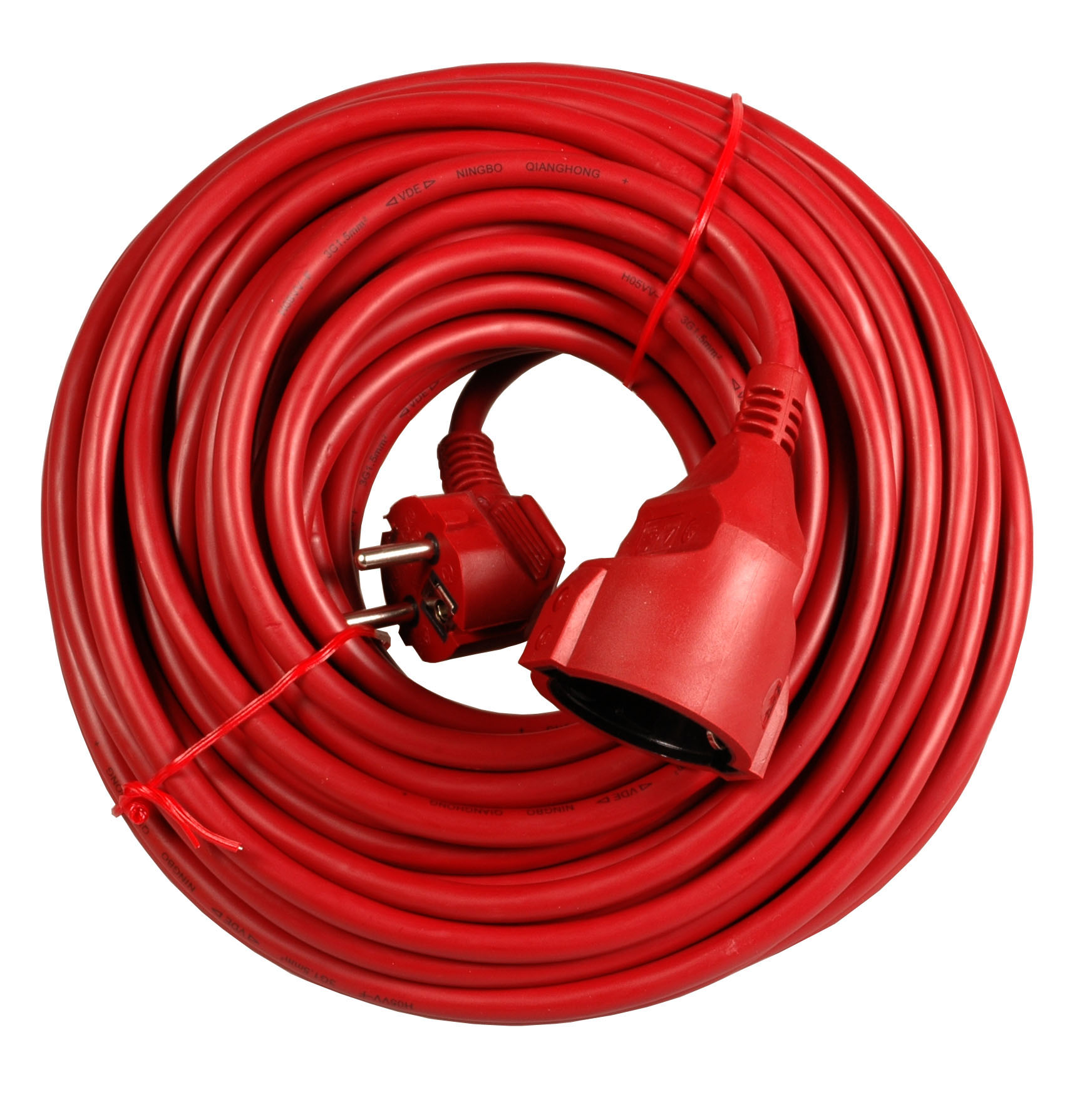 SKJØTEKABEL 20M 3GX1,5M2 RØD PVC
