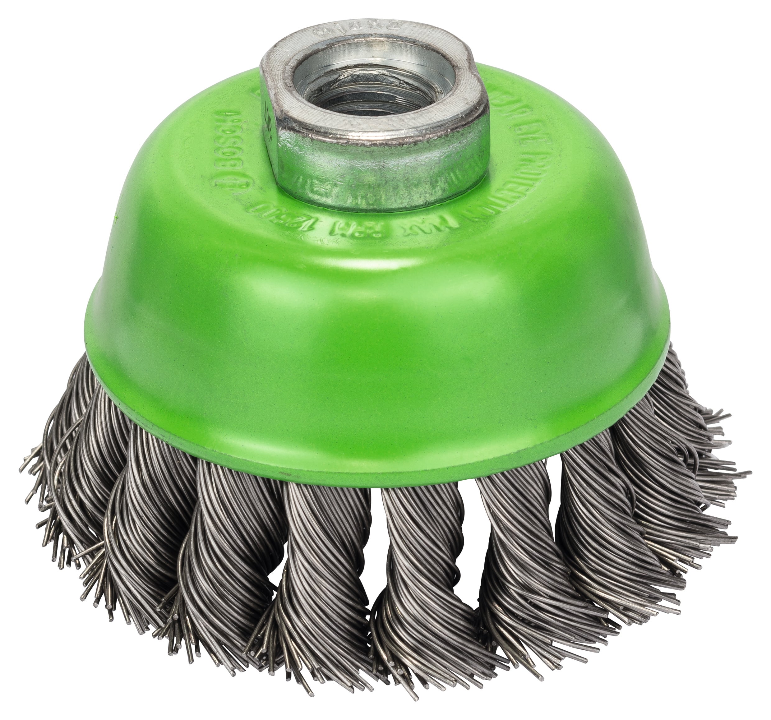 KOPPBØRSTE INOX Ø75 M14 0,5 BØLGET