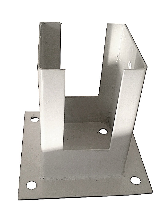 STOLPEFOT RETT HVIT AISI 316