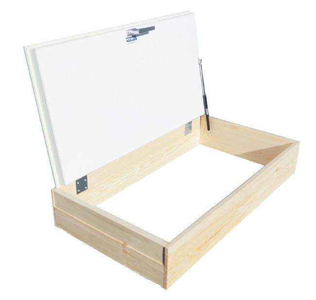 ISOLERLUKE TIL L.TRAPP HVIT 55X120