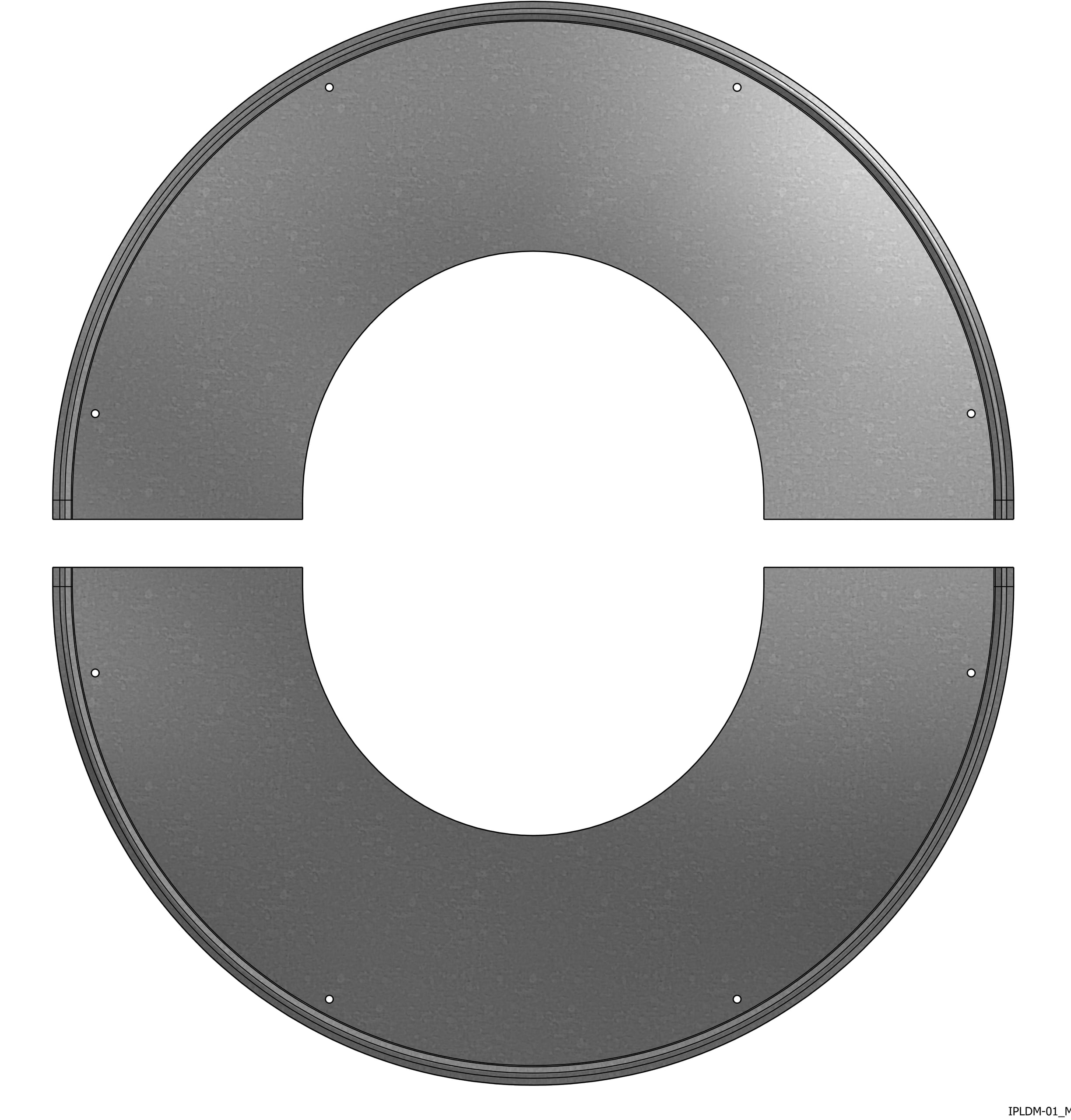 DEKKPLATE Ø150 HELIS 16-27GR SORT