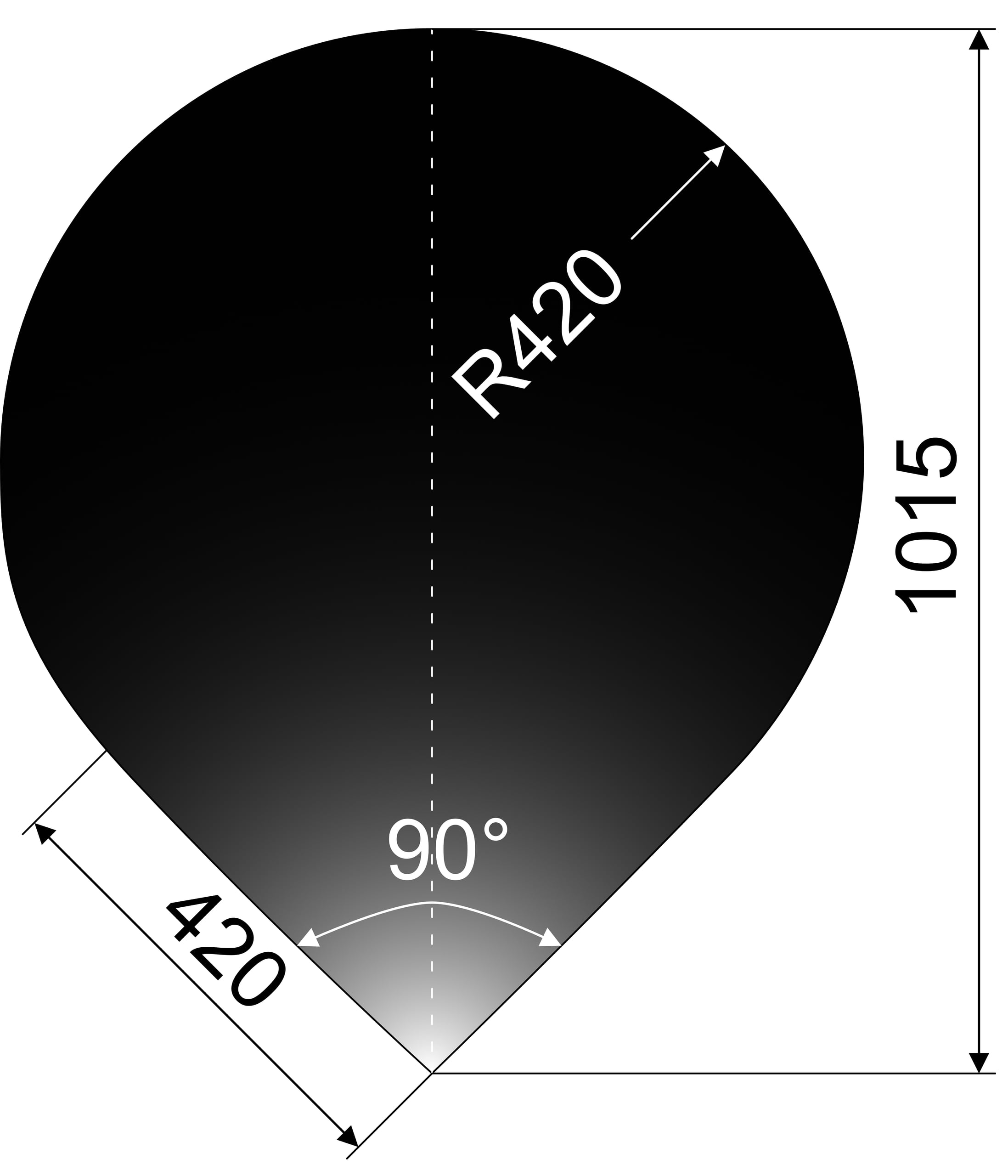 GULVPLATE STÅL 840X1015 LAKK SORT